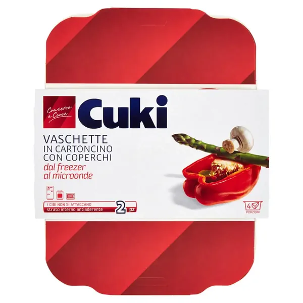 Cuki Contenitor Recipiet Cu Capac Congelator, Micrunde 4 Compartimente Bax 24 buc